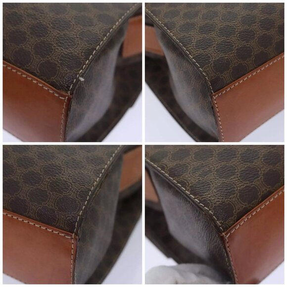 CELINE Macadam Canvas Shoulder Bag PVC Leather Brown Auth 89824 - Picture 15 of 16